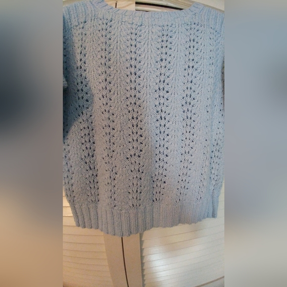Vintage blue knit sweater - Picture 3 of 3
